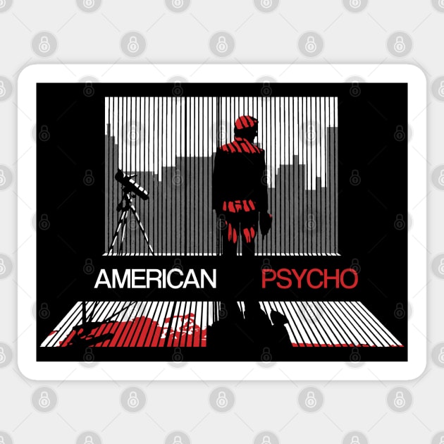 American Psycho - Clean Design Sticker by NorthWestDesigns